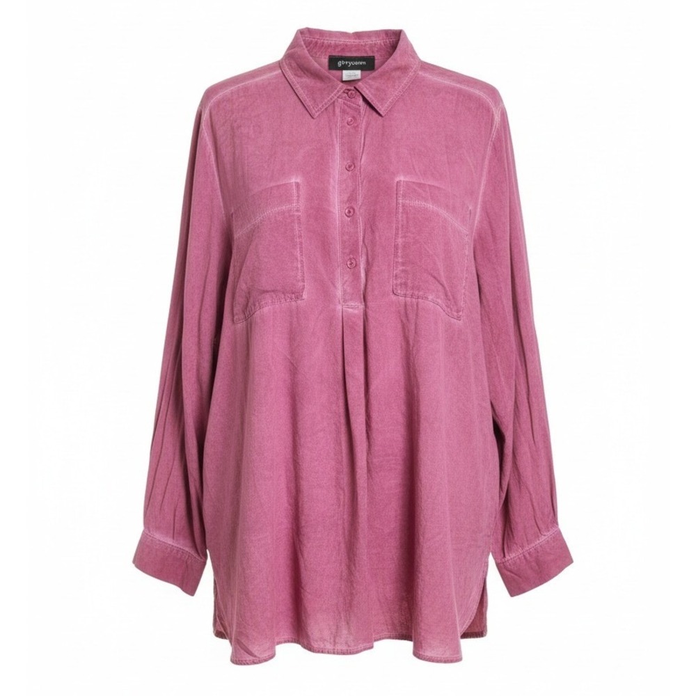 Grayson by Frank & Eileen Shirt Women's 22/24 Pink LS Button Up Casual Oversize